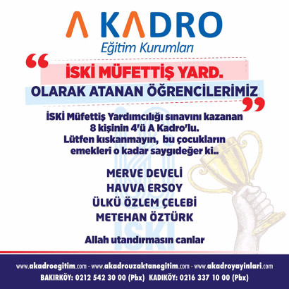  İSKİ MÜFETTİŞ YARDIMCILIĞI