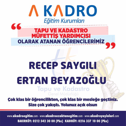  TAPU VE KADASTRO MÜDÜRLÜĞÜ