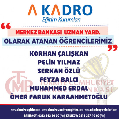 MERKEZ BANKASI UZMAN YARDIMCILIĞI