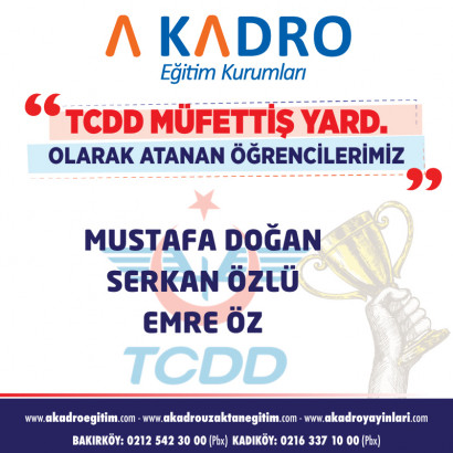  TCDD MÜFETTİŞ YARDIMCILIĞI