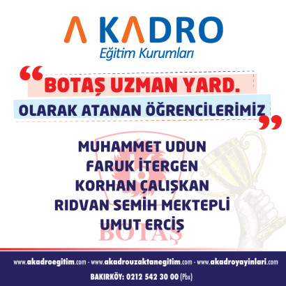  BOTAŞ UZMAN YARDIMCILIĞI