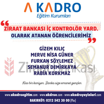 ZİRAAT BANKASI İÇ KONTROLÖR YARD