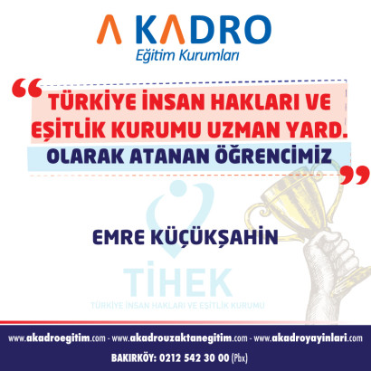TÜRKİYE İNSAN HAKLARI VE EŞİTLİK KURUMU UZMAN YARD. 