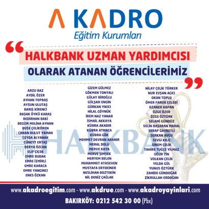 HALKBANK UZMAN YARDIMCILIĞI
