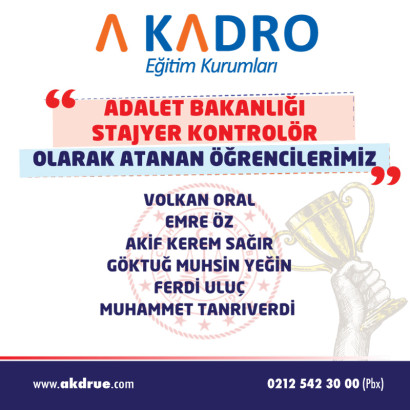  ADALET BAKANLIĞI STAJER KONT. 