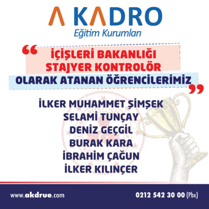 İÇİŞLERİ STAJYER KONTROLÖRLÜĞÜ