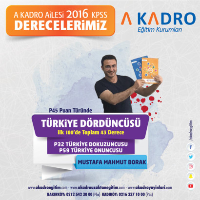 2016 KPSS DERECELERİMİZ 4