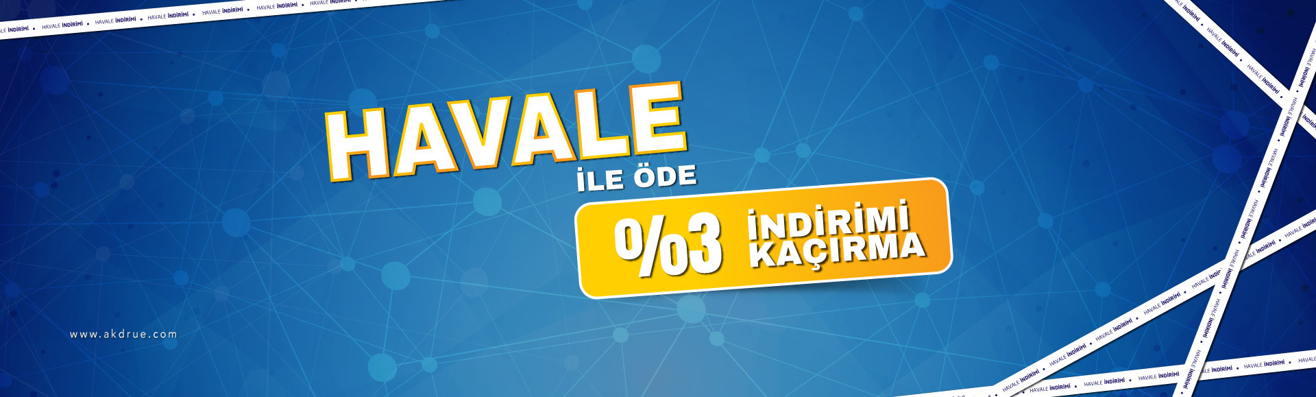 havale ile %3 indirim
